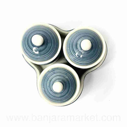 Banjara Market | Grey Moroccan Pickle Jars (Set of 3)