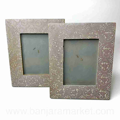 Banjara Market | Grey Photo Frames (Set of 2)