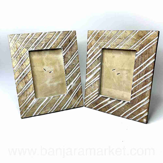 Banjara Market | Linear Cuts Photo Frames (Set of 2)