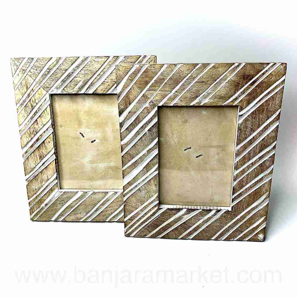 Banjara Market | Linear Cuts Photo Frames (Set of 2)