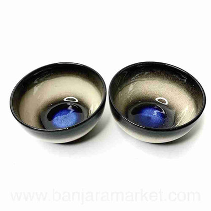 Banjara Market | Black Beige Noodle Bowls (Set of 2)