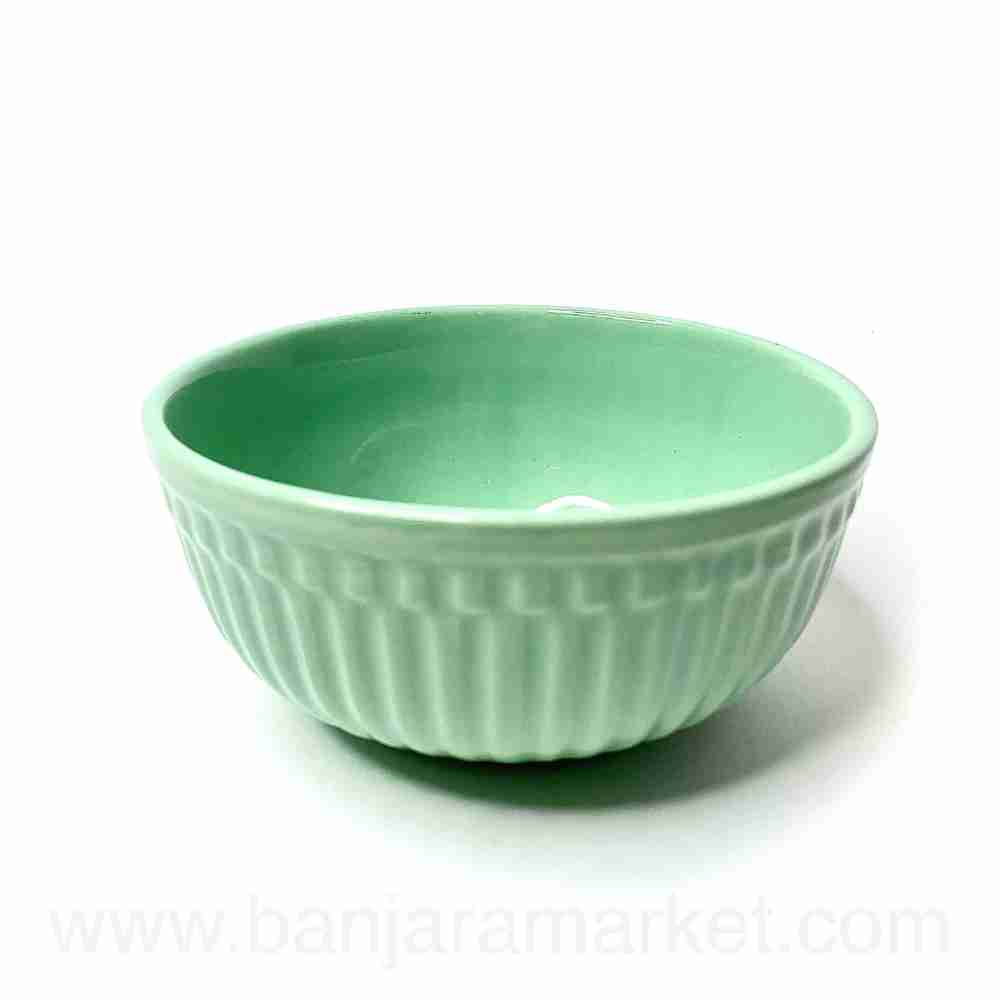 Banjara Market | Sea-Green (Linear) Soup Bowls (Set of 2)