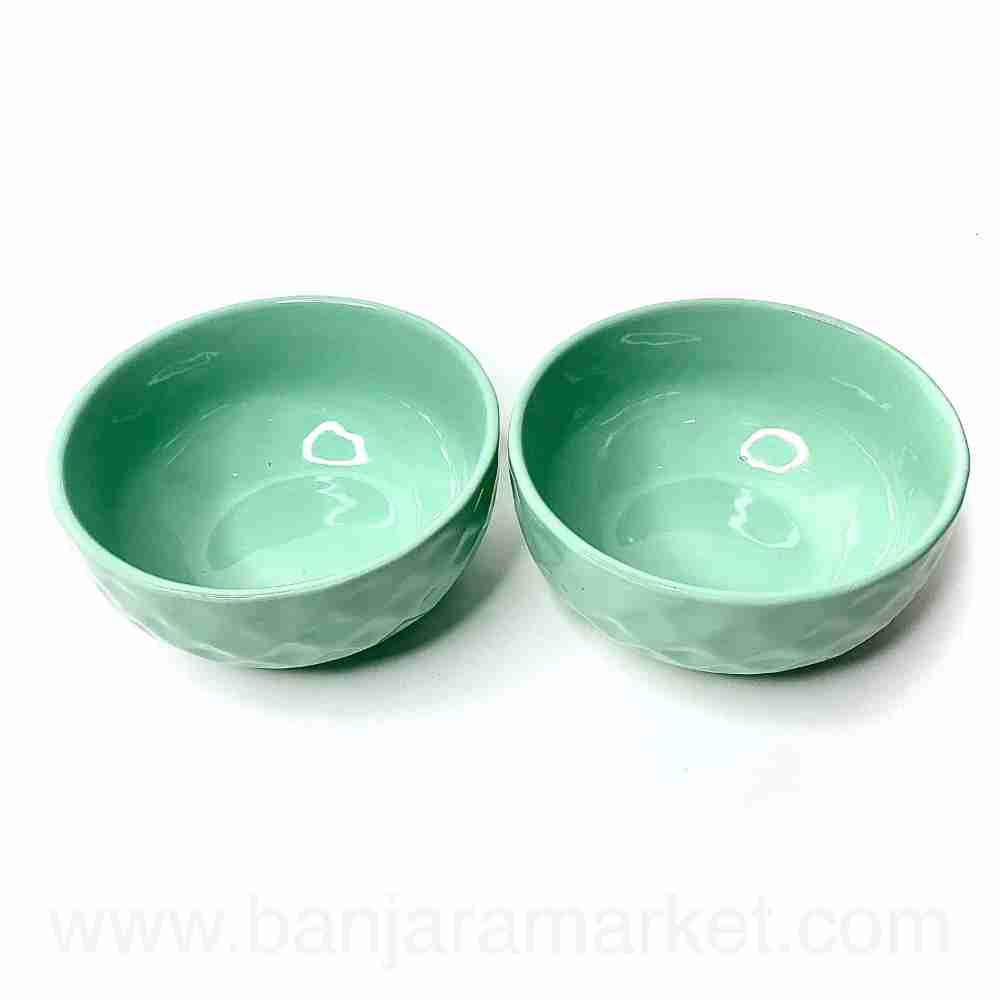 Banjara Market | Sea-Green (Diamond) Soup Bowls (Set of 2)