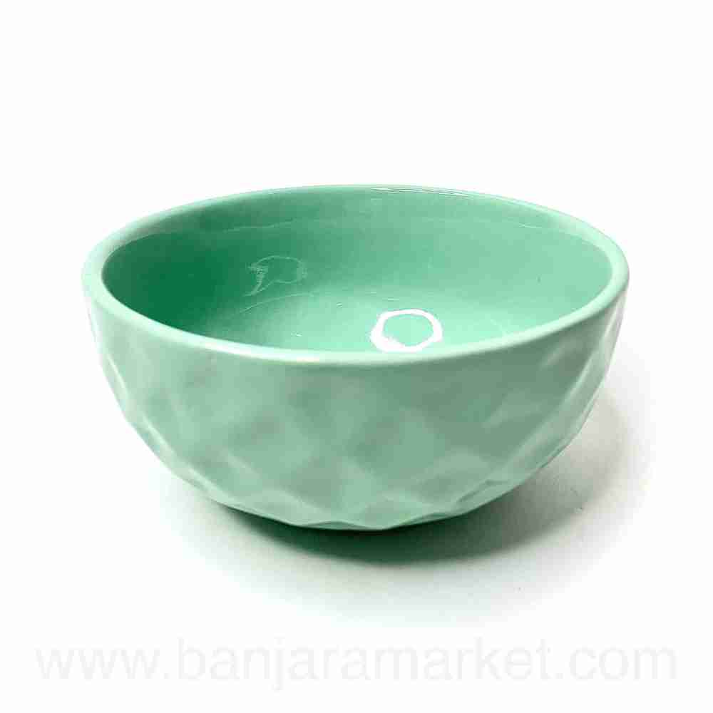 Banjara Market | Sea-Green (Diamond) Soup Bowls (Set of 2)