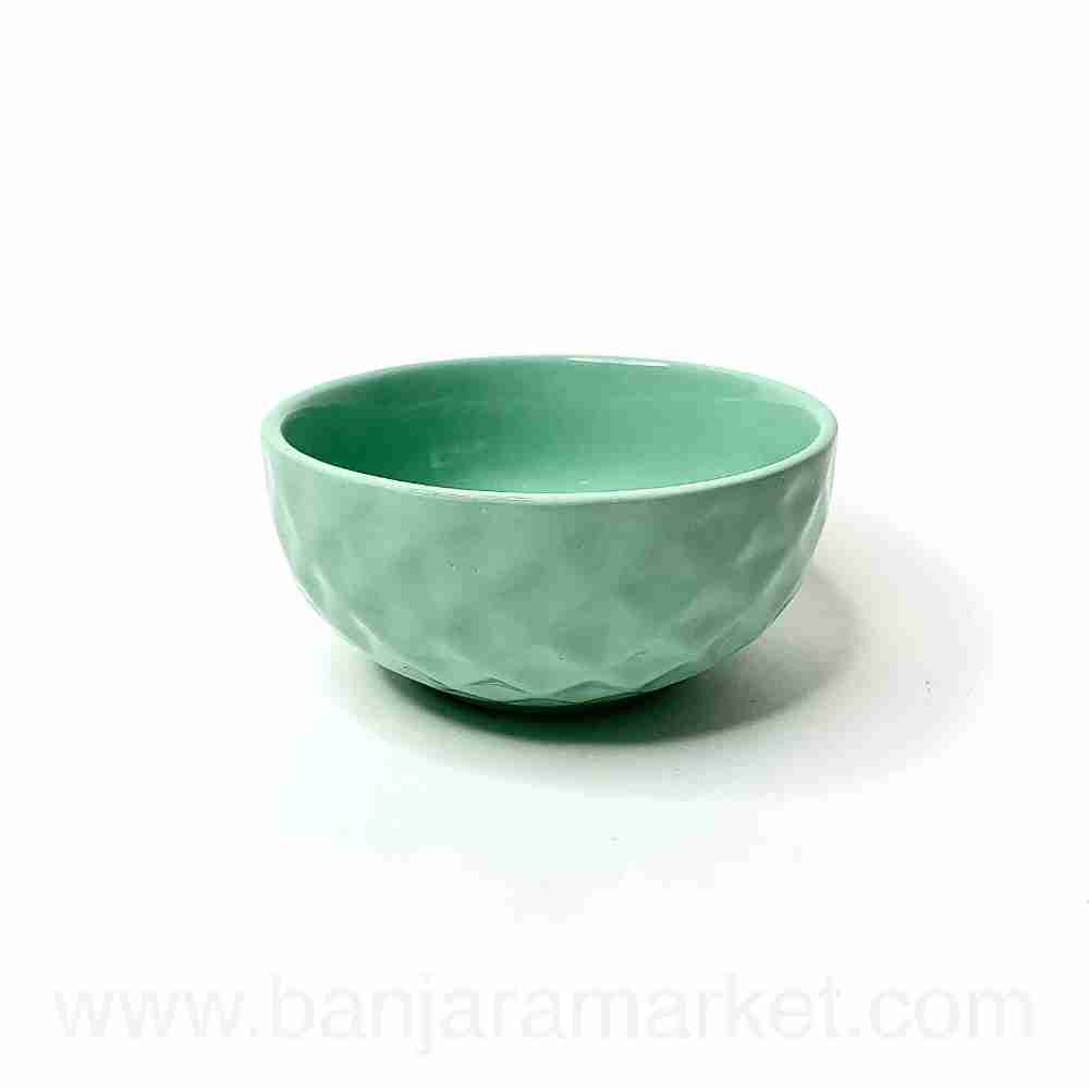 Banjara Market | Sea-Green (Diamond) Soup Bowls (Set of 2)