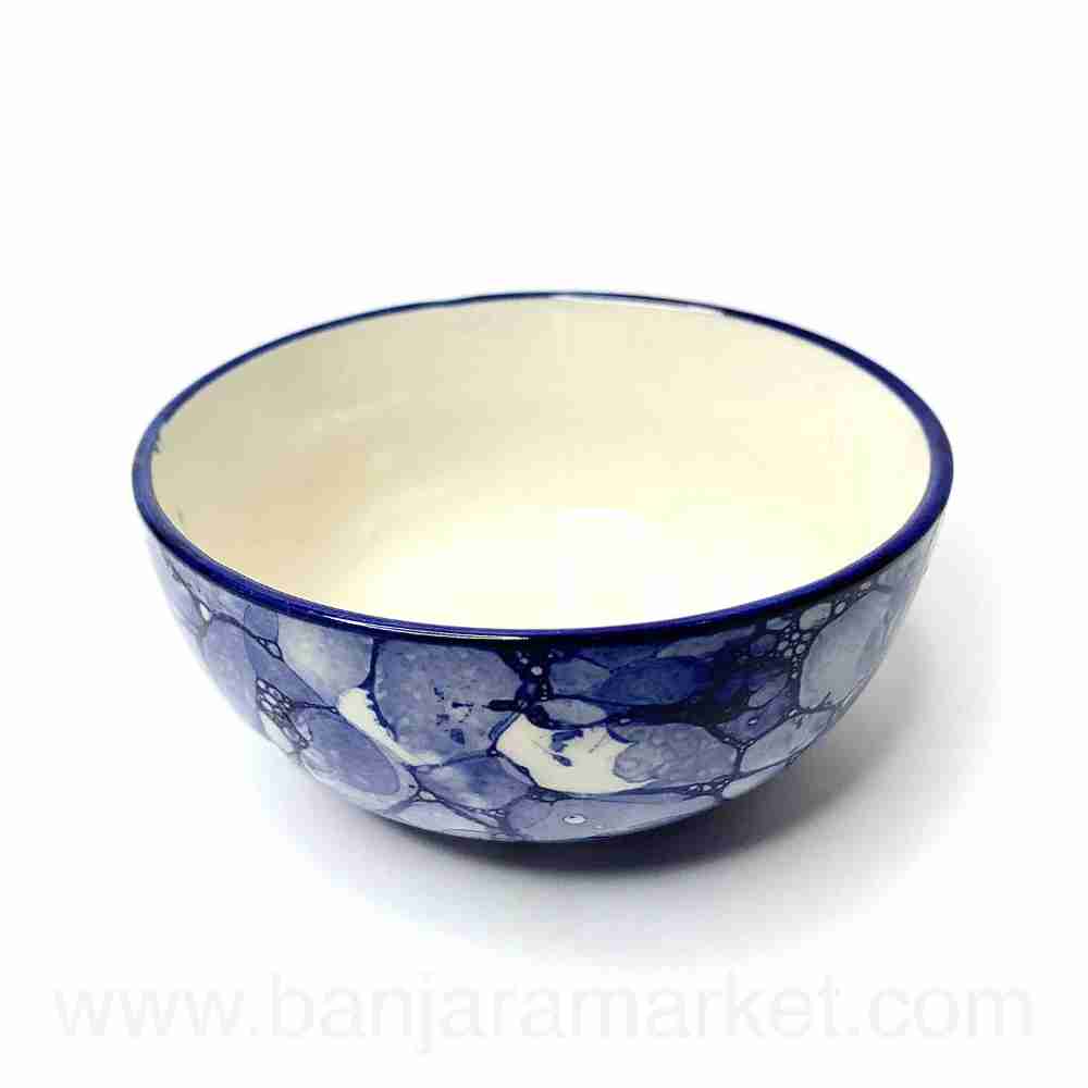 Banjara Market | Blue Bubble Print Small Bowls (Set of 2)