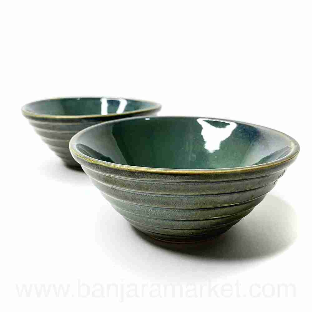 Banjara Market | Green Cone Small Bowls (Set of 2)