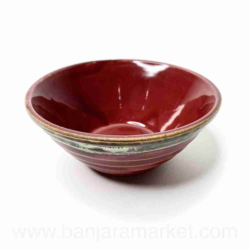 Banjara Market | Maroon Cone Small Bowls (Set of 2)