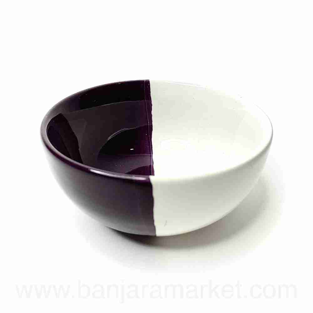 Banjara Market | Purple-White Small Bowls (Set of 2)