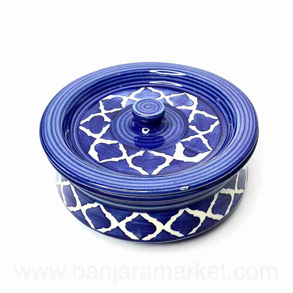 Banjara Market | Blue Moroccan Degchi (Set of 3)