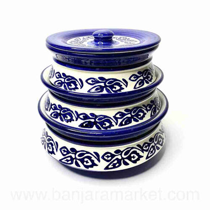 Banjara Market | Bail Print Degchi (Set of 3)