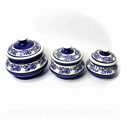 Banjara Market | Bail Print Handi (Set of 3)