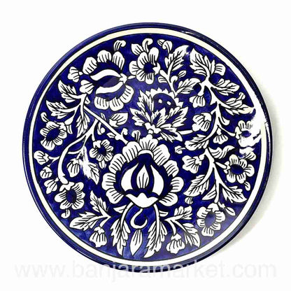 Banjara Market | Blue Mughal Print Dinner Set (Set of 12)