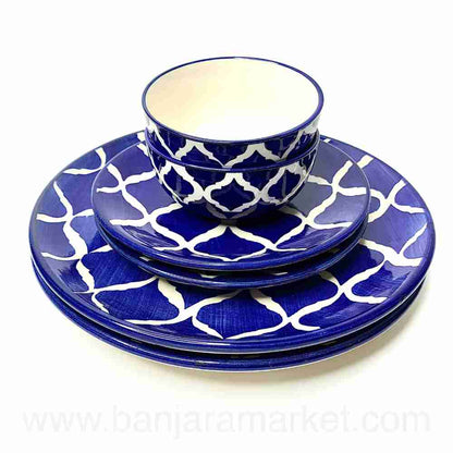 Banjara Market | Blue Moroccan Dinner Set (Set of 6)