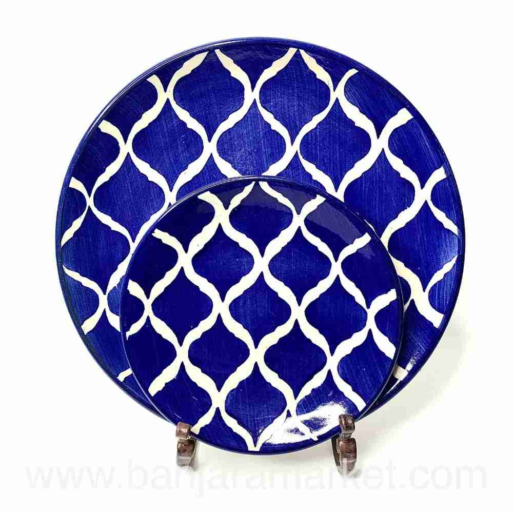 Banjara Market | Blue Moroccan Dinner Set (Set of 6)