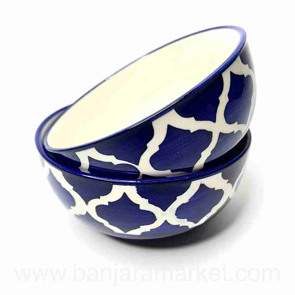 Banjara Market | Blue Moroccan Dinner Set (Set of 6)