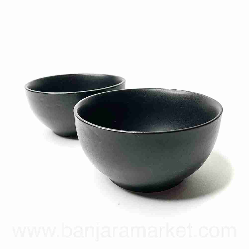 Banjara Market | Matt Black Dinner Set (Set of 12)