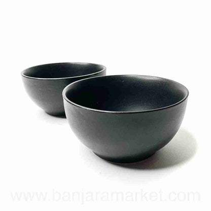 Banjara Market | Matt Black Dinner Set (Set of 6)