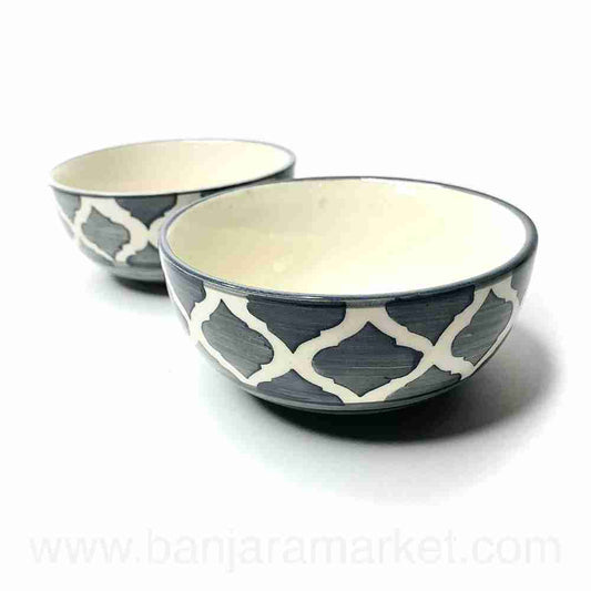 Banjara Market | Grey Moroccan Bowls (Set of 2)