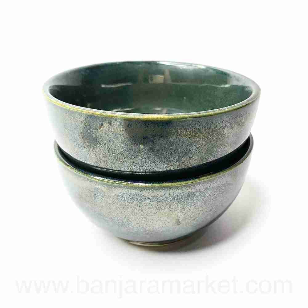 Banjara Market | Moss Green Small Bowls (Set of 2)