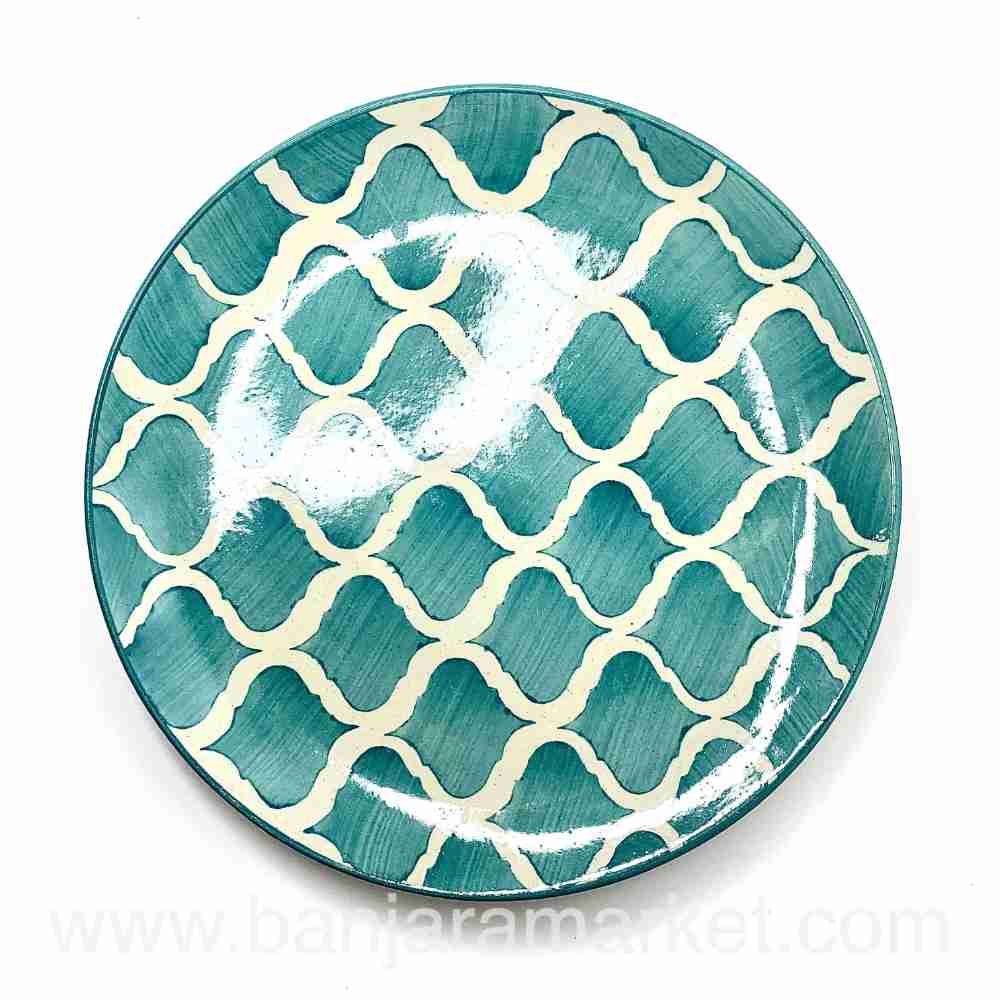 Banjara Market | Aqua Moroccan Dinner Set (Set of 6)