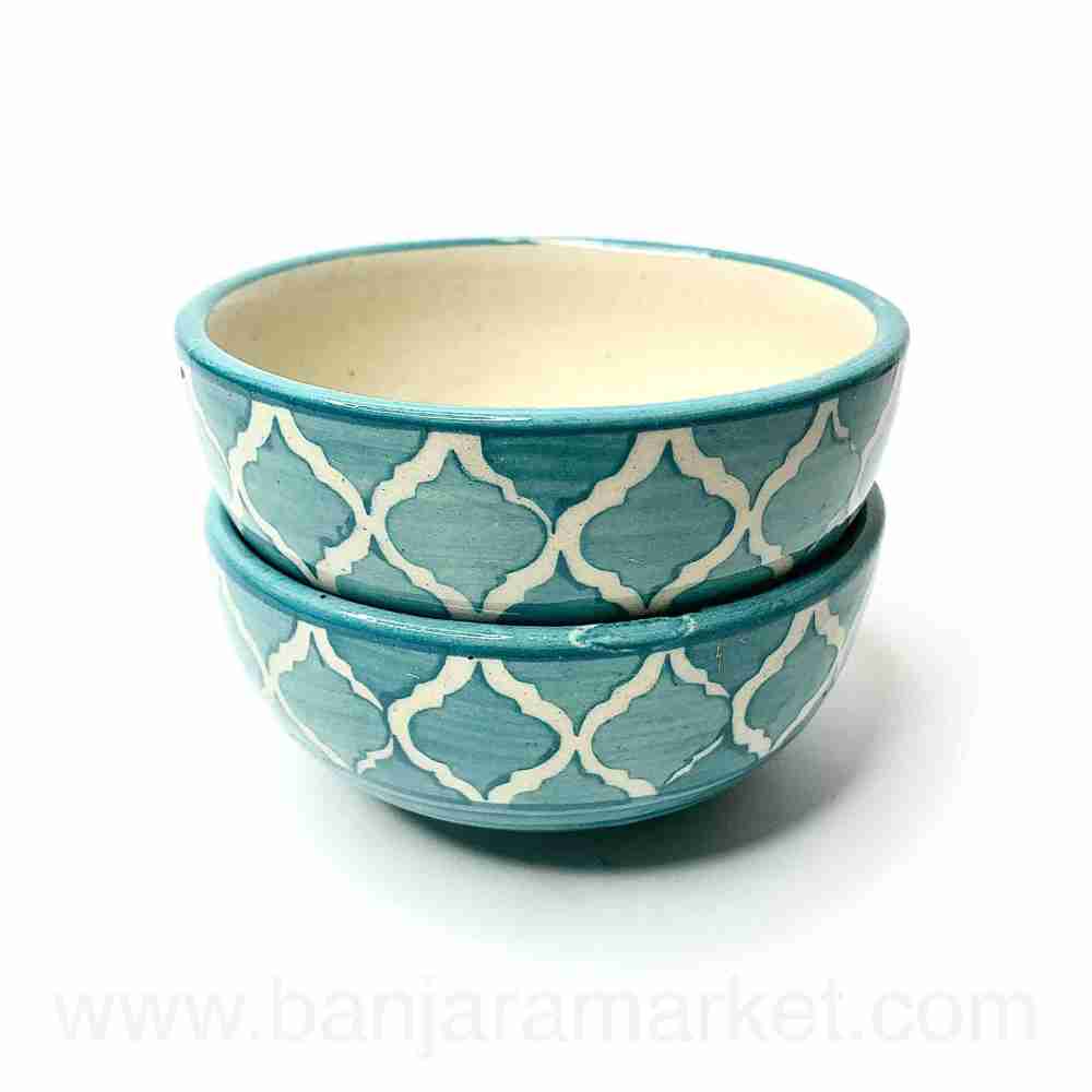 Banjara Market | Aqua Moroccan Small Bowls (Set of 2)