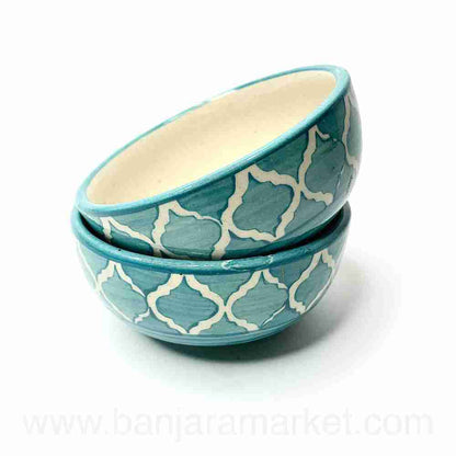 Banjara Market | Aqua Moroccan Dinner Set (Set of 6)