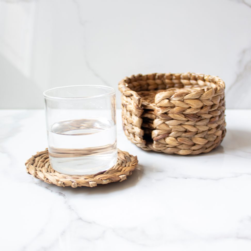 Weaver Coasters | Byora Homes | Brown | Water Hyacinth