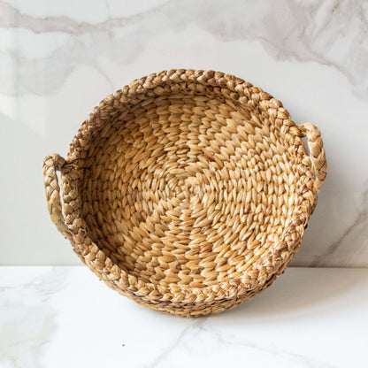 Handcrafted Woven Tray | Byora Homes | Water Hyacinth