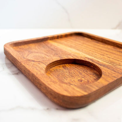 Coffee Cookie Platter | Byora Homes | Brown | Acacia Wood