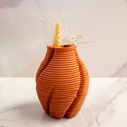 Terracotta Vase Brown and Twisted Vol. I | Byora Homes | Terracotta