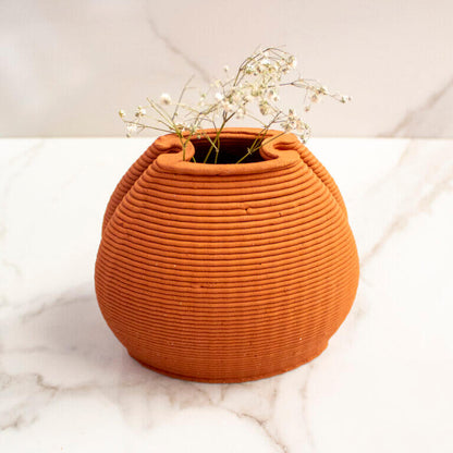 Terracotta Vase Double-Over | Byora Homes | Terracotta