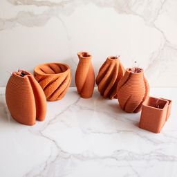 Terracotta Vase Brown and Twisted Vol. III | Byora Homes | Terracotta