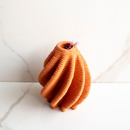 Terracotta Vase Brown and Twisted Vol. II | Byora Homes | Terracotta