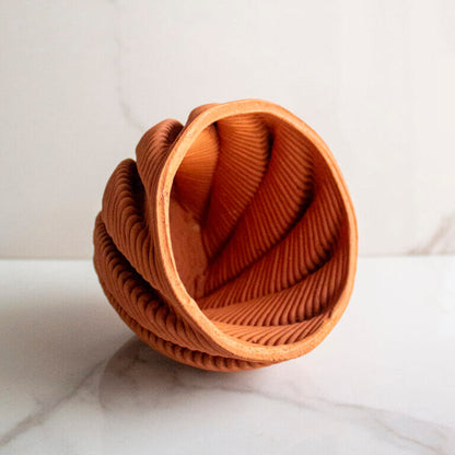 Terracotta Vase Brown and Twisted Vol. III | Byora Homes | Terracotta