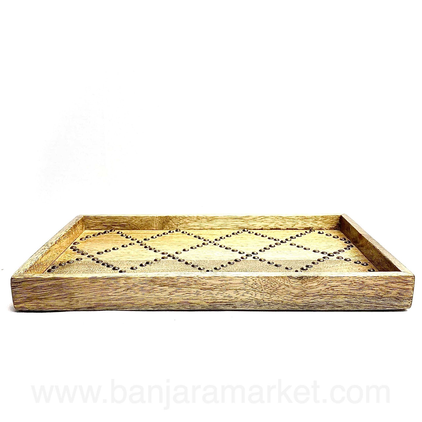 Banjara Market | Wooden Tray-Beads Pattern