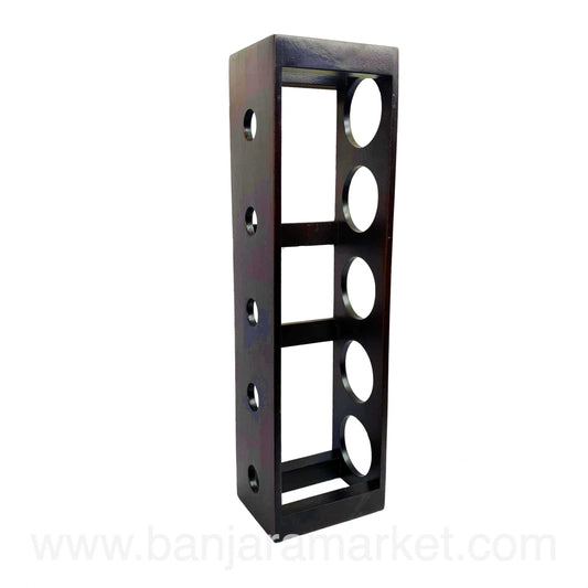 Banjara Market | Wooden Wine Rack (5 Bottle Capacity)