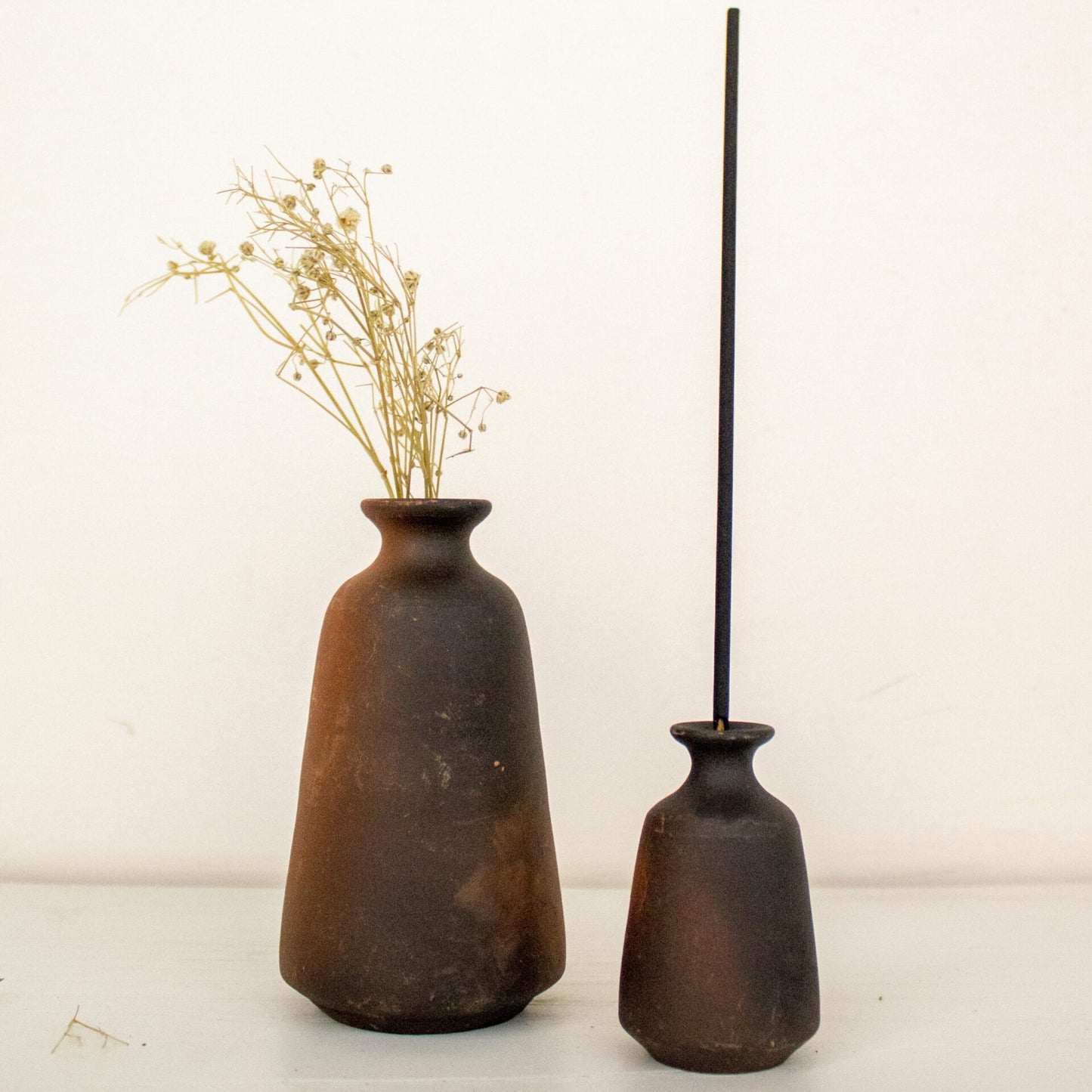 Terracotta Miniature Pots | Miniature Combo of Vase and Incense Holder Vol 3 | Byora Homes | Terracotta