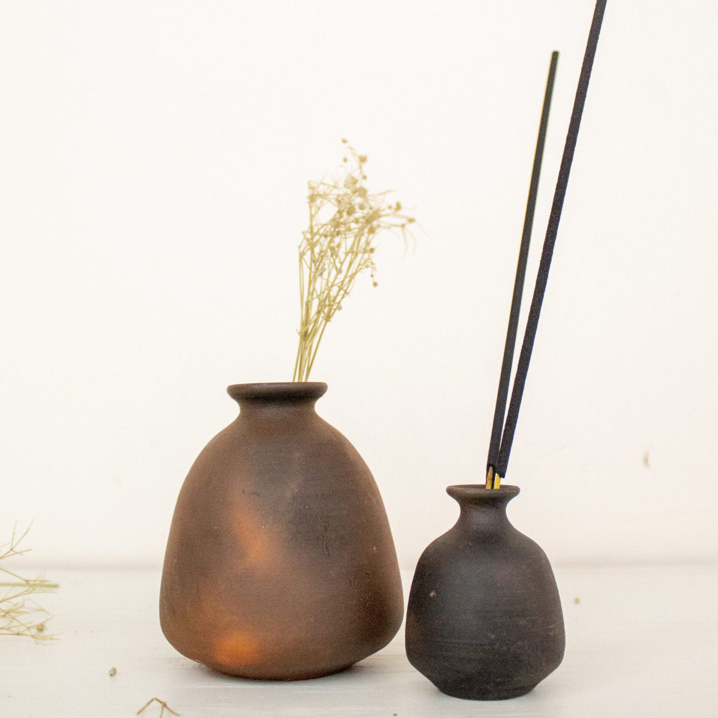 Terracotta Miniature Pots | Miniature Combo of Vase and Incense Holder Vol 4 | Byora Homes | Terracotta