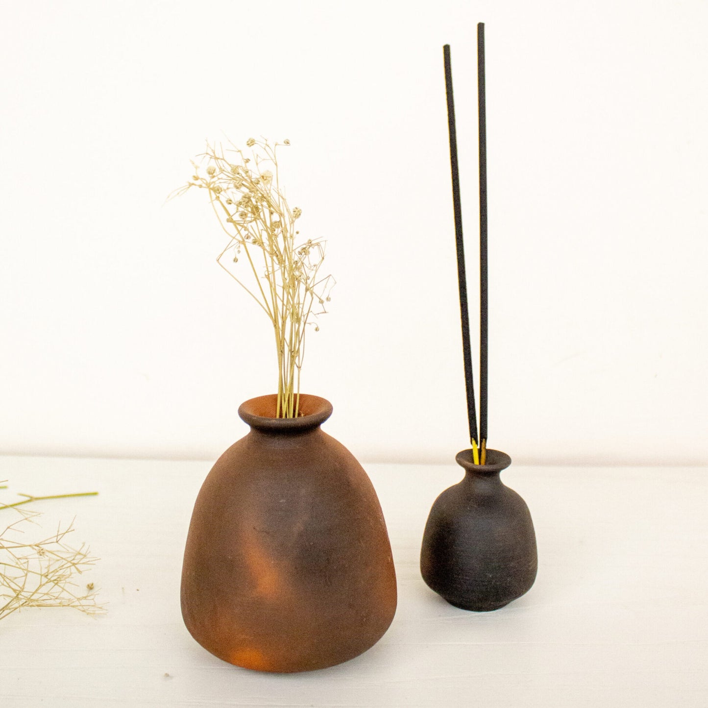 Terracotta Miniature Pots | Miniature Combo of Vase and Incense Holder Vol 4 | Byora Homes | Terracotta