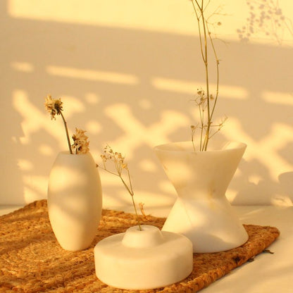 Dumroo Vase | Byora Homes | White | White Indian Marble