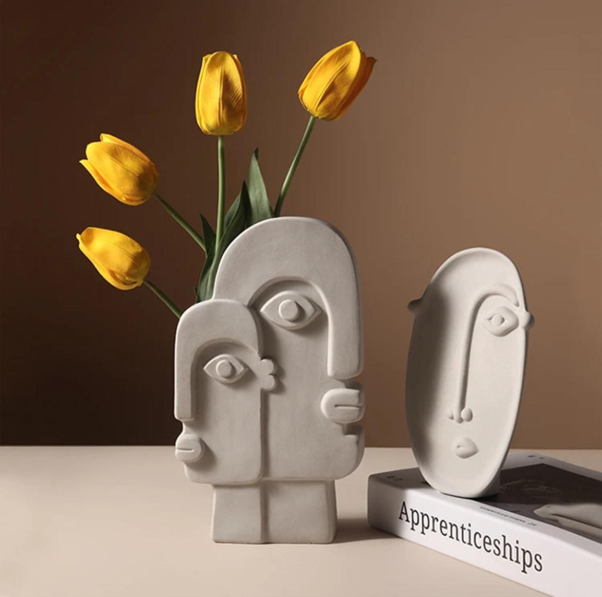 Double face abstract vase