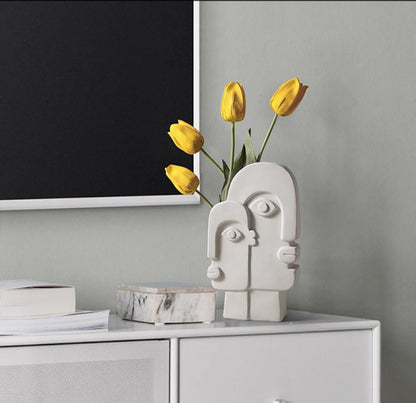 Double face abstract vase