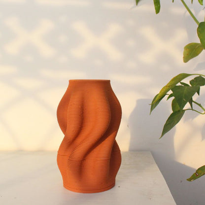 Terracotta Vase Curvy Tales | Byora Homes | Terracotta