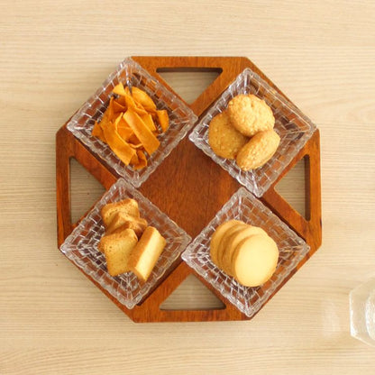 Octagonal Platter and Tray 2.0 | Byora Homes | Brown | Mango Wood