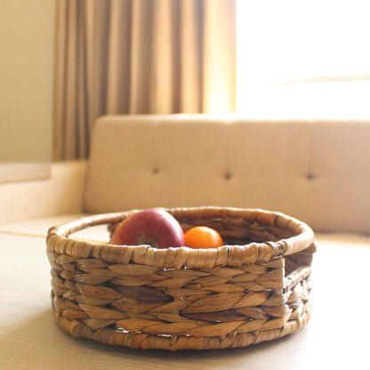 Concentric Weaver Basket | Byora Homes | Brown | Water Hyacinth