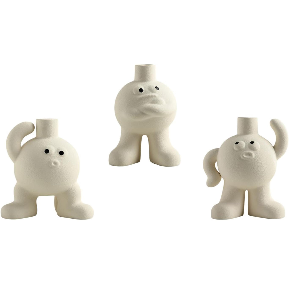 Big feet Flower vase hugging chest