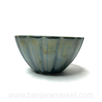 Banjara Market | Metallic Green Big Serving Bowls (Set of 2)