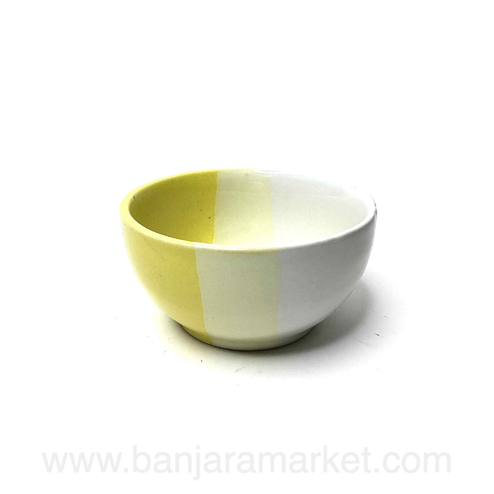 Banjara Market | Yellow-White Dual Tone Dinner Set (Set of 12)