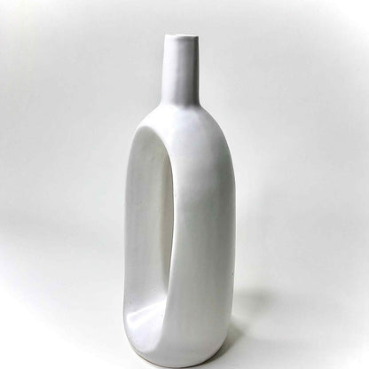 Banjara Market | White Hollow Loop Vase